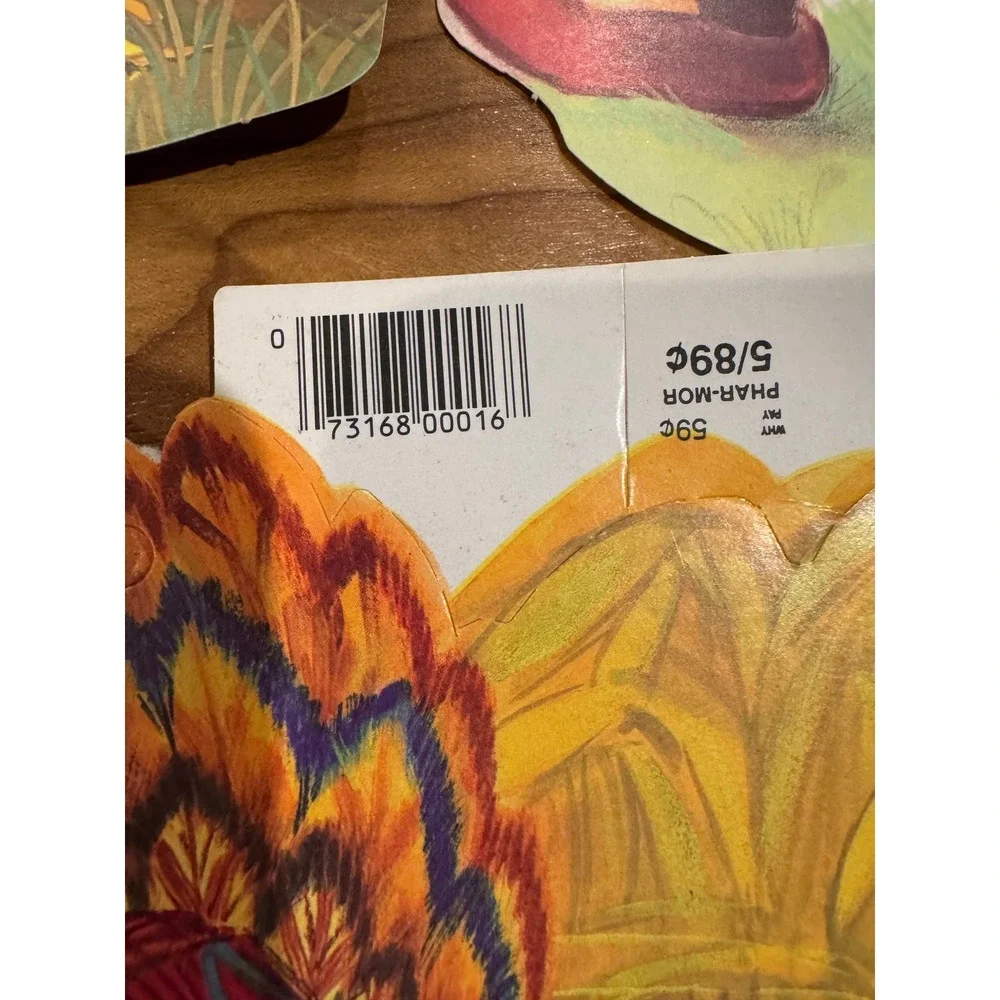 Vintage‎ Thanksgiving Harvest Fall Cardboard Cutouts New Old Stock Lot of 3